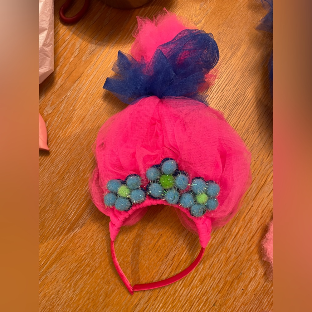 Trolls Poppy headband headpiece handmade!
